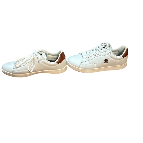 G-Star RAW White & Tan Low Top Sneakers | Men’s 8 Leather - Picture 5 of 9